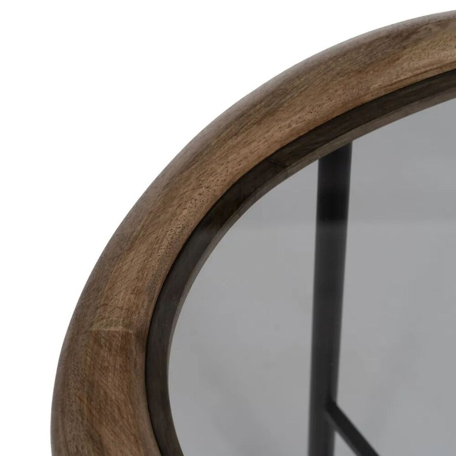 Mesa auxiliar de madera y metal 61x50x53cm