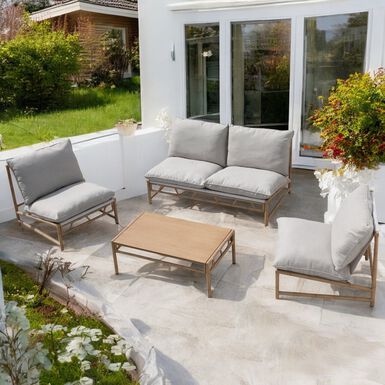 Set de jardín de 4 piezas de aluminio Gadiana