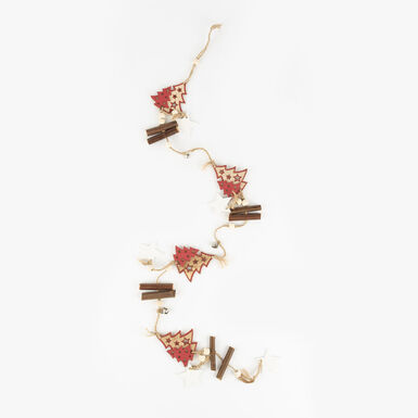 Guirnalda de madera Árboles navidad 105cm