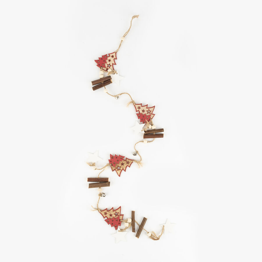 Guirnalda de madera Árboles navidad 105cm