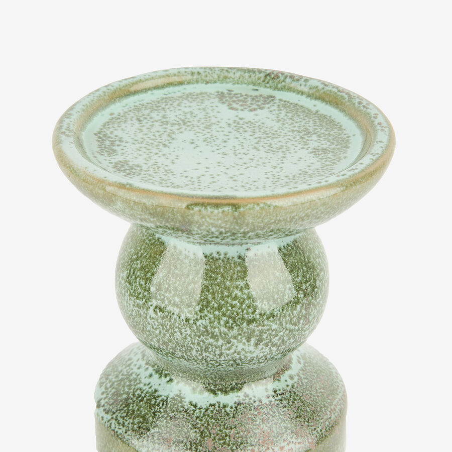 Candelabro de gres verde Narea 24cm