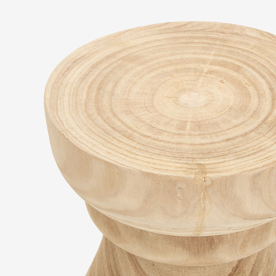 Mesa auxiliar de madera paulownia Adara &Oslash;28x40cm