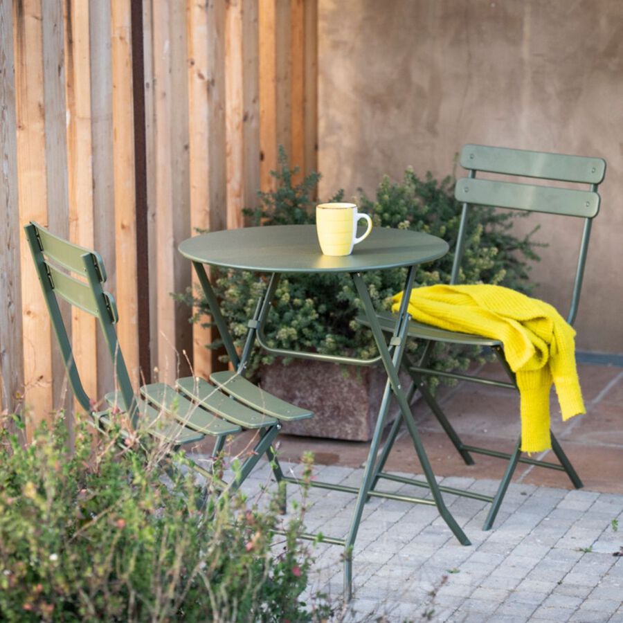 Mesa de balc&oacute;n plegable oliva Bistro &Oslash;60cm