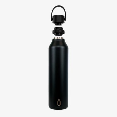 Botella t&eacute;rmica negra de acero inoxidable 1L - Runbott