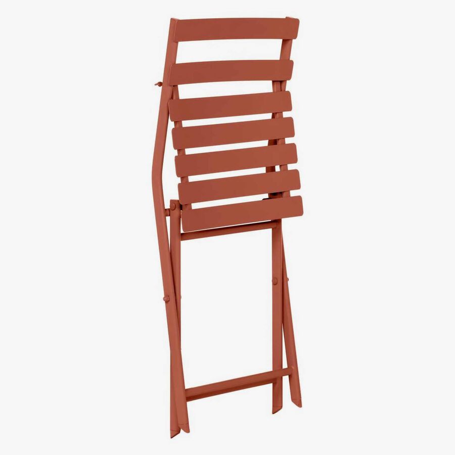 Silla de jard&iacute;n plegable de acero &aacute;mbar Dixie 42x51x81cm