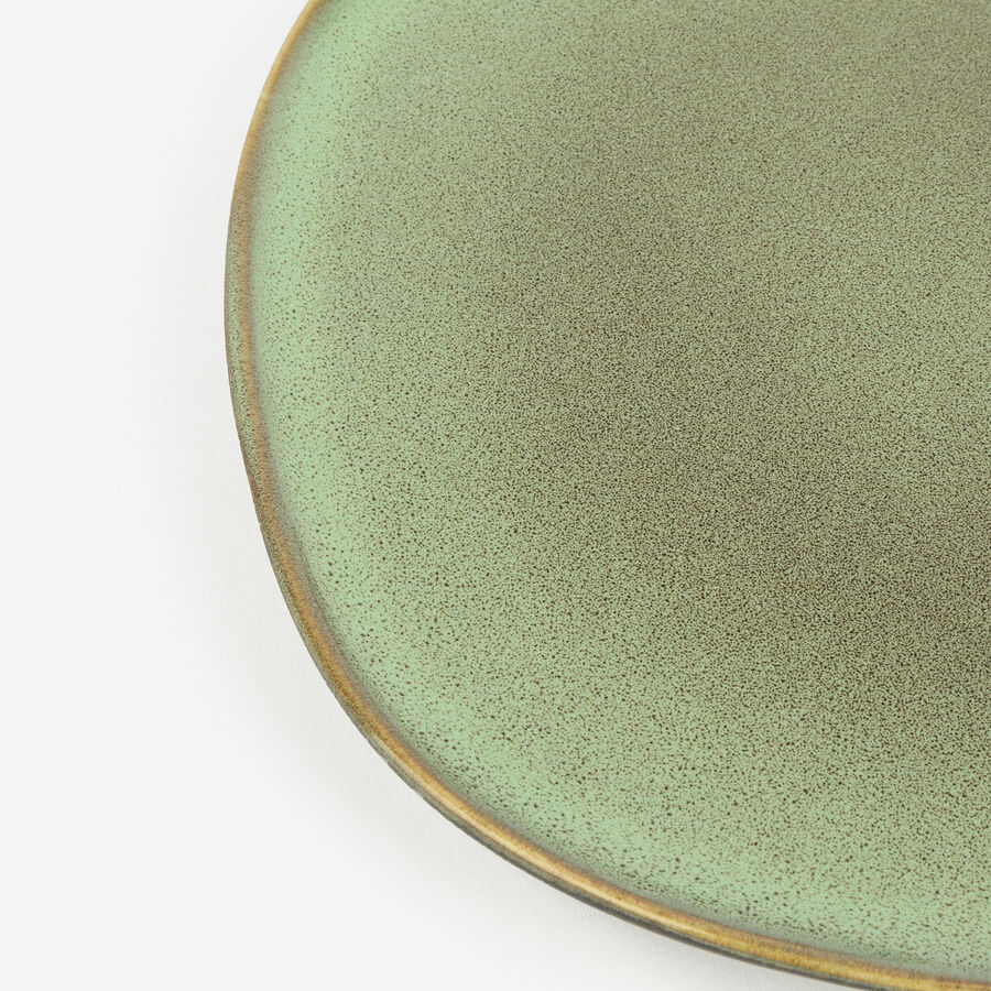 Plato de postre de gres verde Beget &Oslash;20cm
