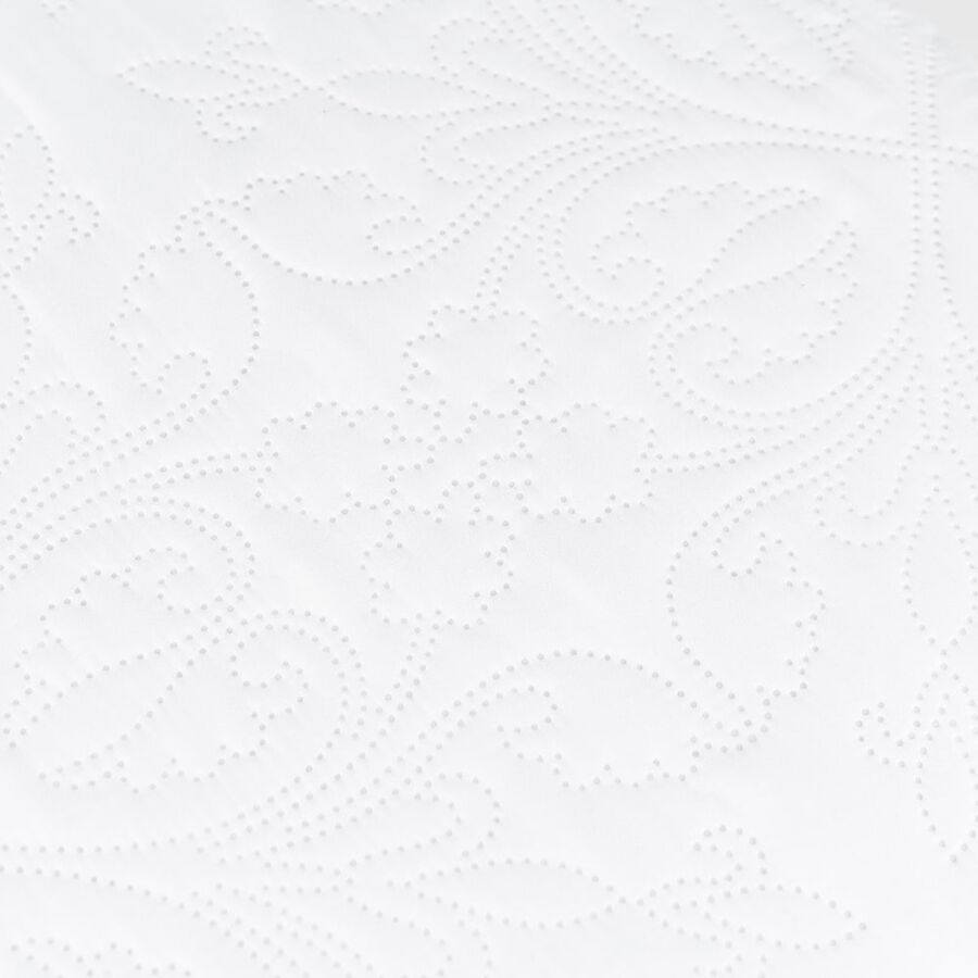 Colcha 240x260cm y 2 fundas de cojín color marfil