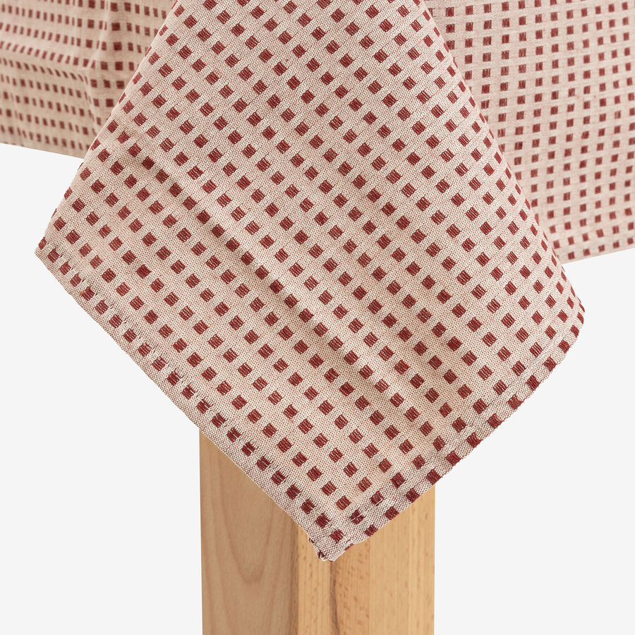 Mantel de algodón reciclado granate Trivial 140x250cm