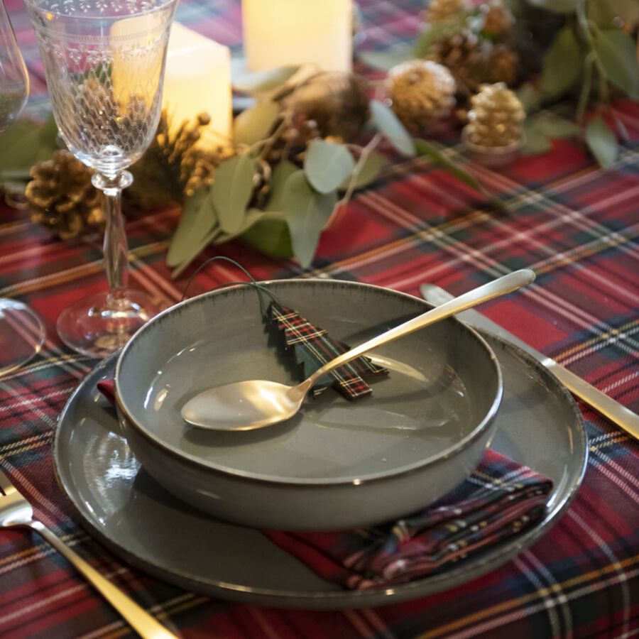 Vajilla de 12 piezas de porcelana azul Olite