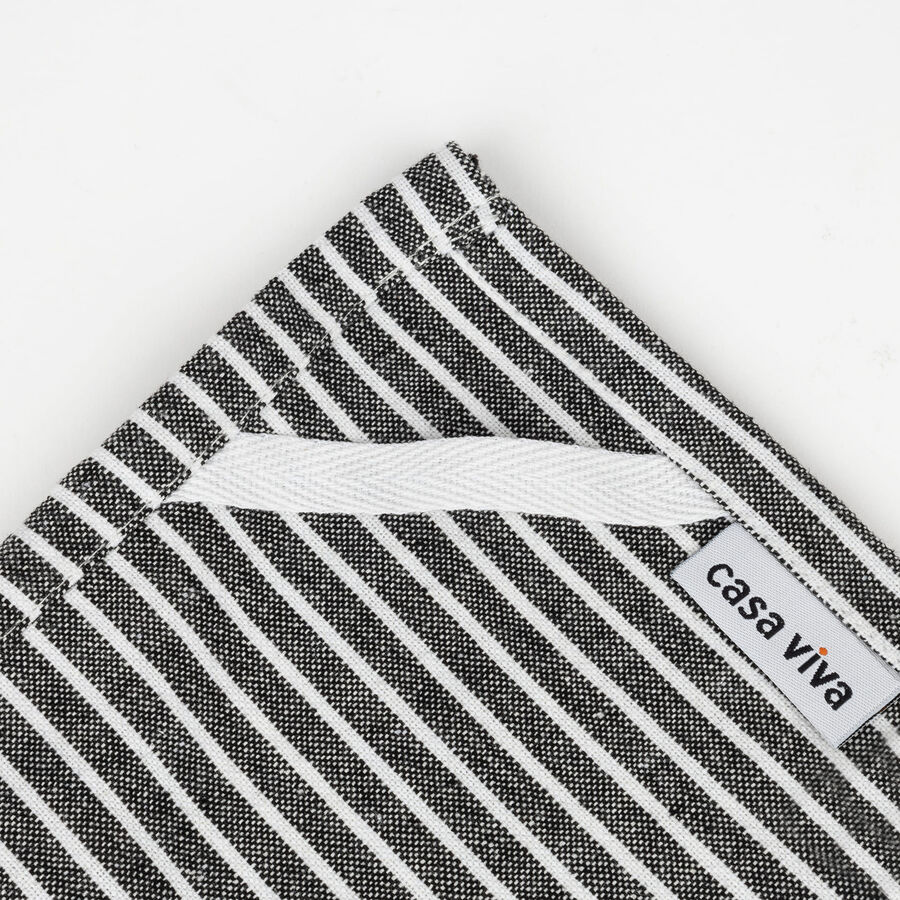 Set 2 paños rayas negro Bakou 50x70cm