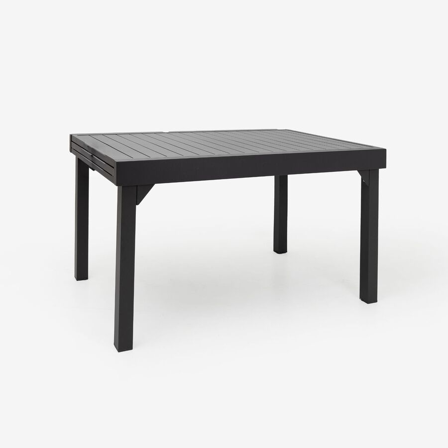 Mesa de jardín extensible de aluminio gris oscuro Paros 135/270x90x75cm