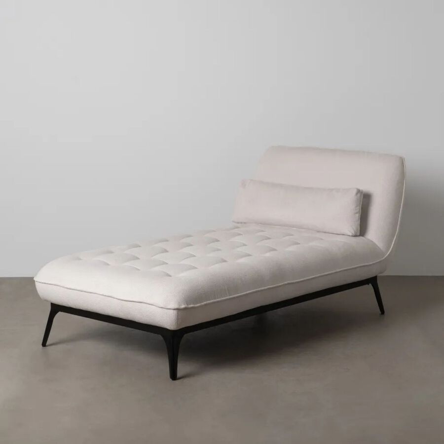 Sof&aacute; modular chaise longue crema 168x90x82cm