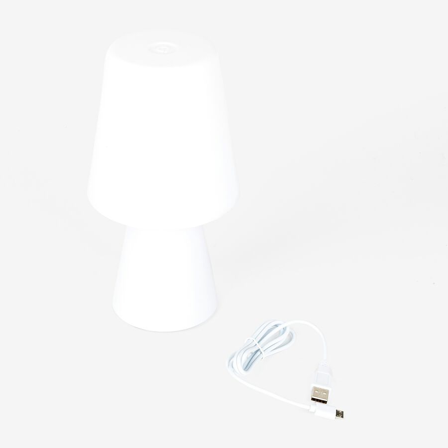 L&aacute;mpara de mesa inal&aacute;mbrica LED para exterior Brisa &Oslash;12,5x23cm