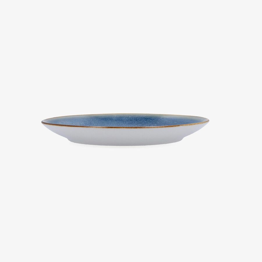 Plato de postre de porcelana azul Aura &Oslash;19cm