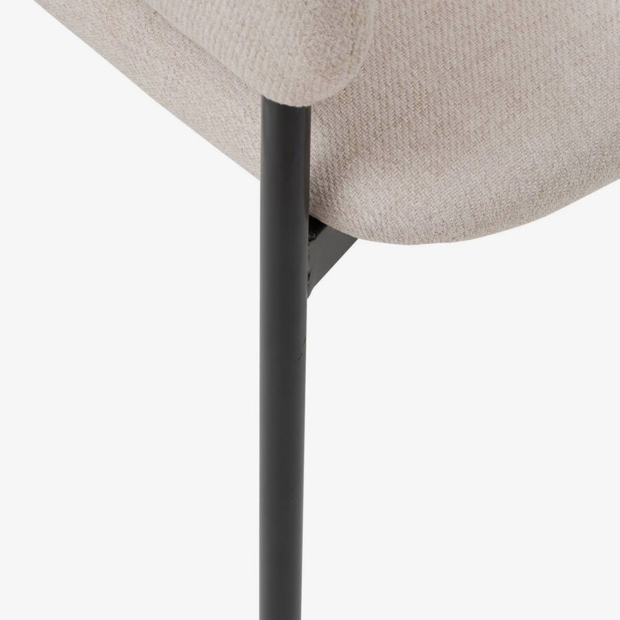 Sill&oacute;n de comedor beige de tela Siren 