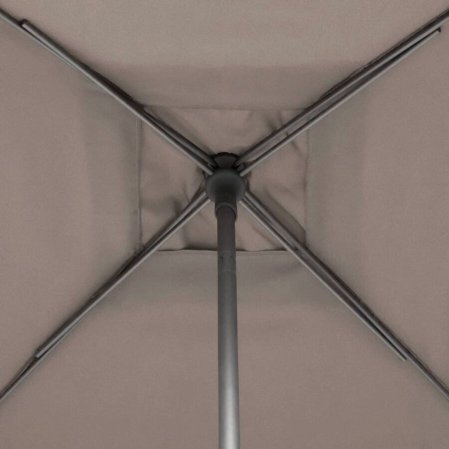Parasol de acero inoxidable marr&oacute;n Sena 250x250cm