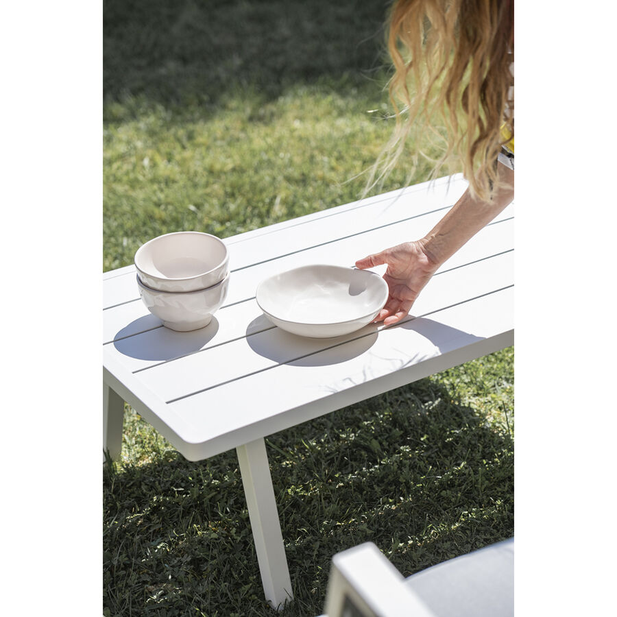 Plato hondo de gres blanco Nordic Ø20cm