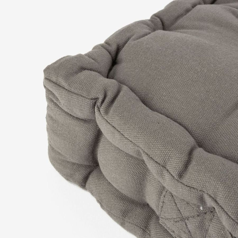 Coj&iacute;n para silla de algod&oacute;n gris 40x40x8cm