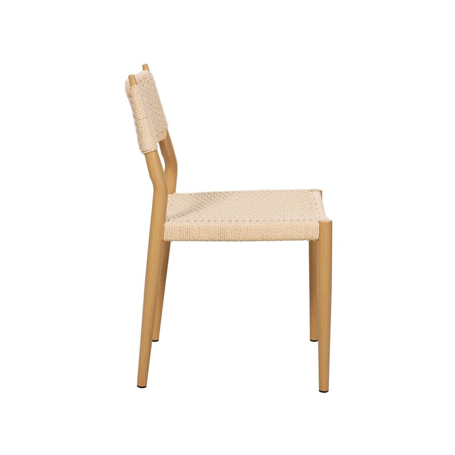 Silla de comedor efecto madera beige Vilma 56x50x82cm Clau&Chloe