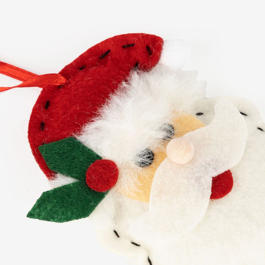 Adorno colgante de fieltro Papa Noel 9,5cm