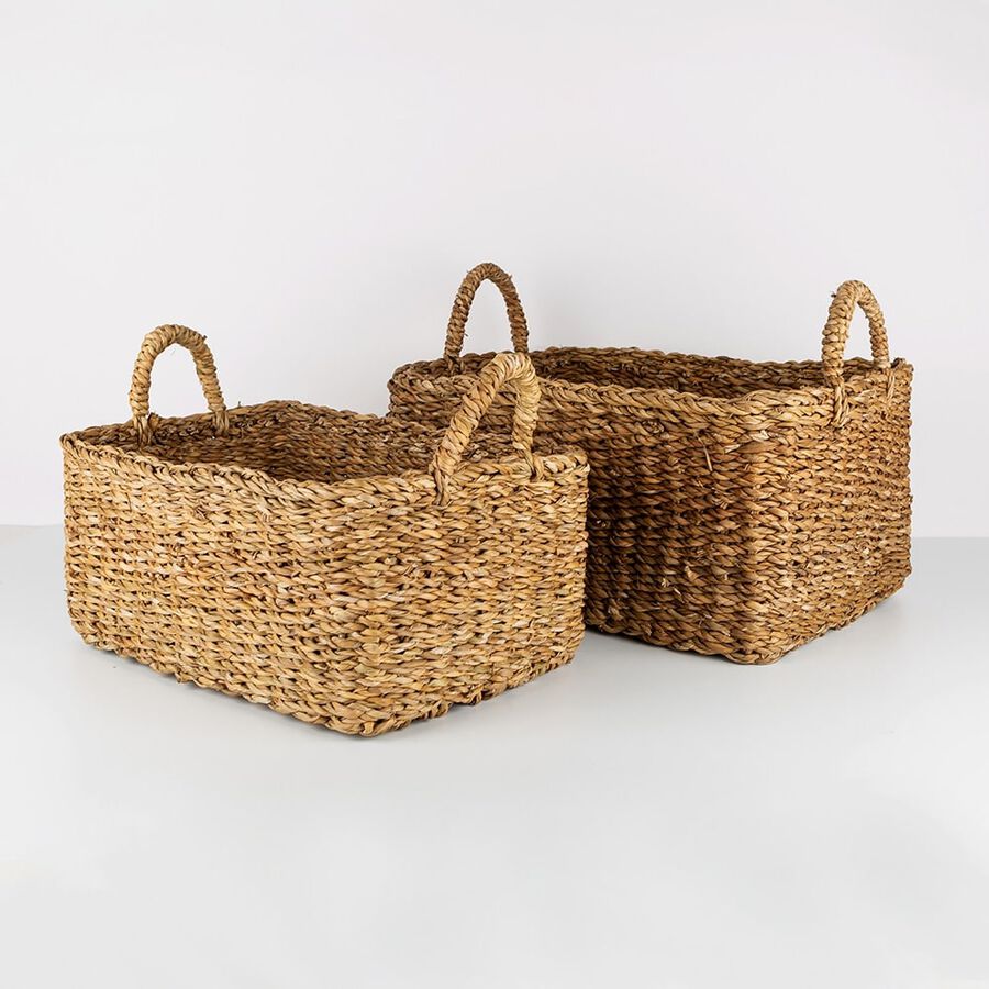 Cesta de mimbre Typha grande 40x30x20cm