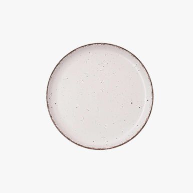 Plato de postre de cer&aacute;mica beige Iria &Oslash;20cm