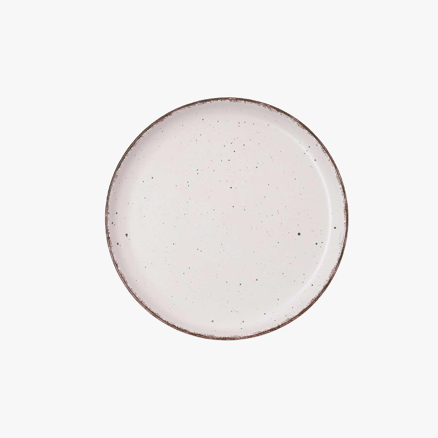 Plato de postre de cer&aacute;mica beige Iria &Oslash;20cm