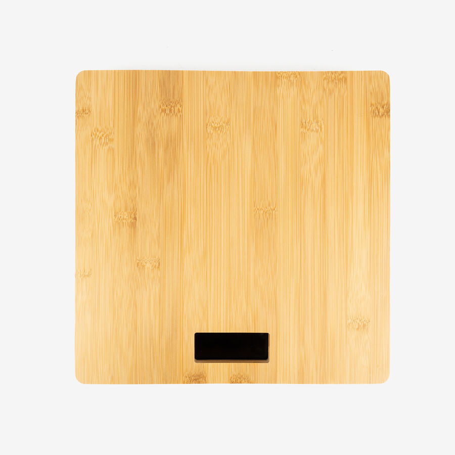 Báscula de baño de bambú 31x31x3cm
