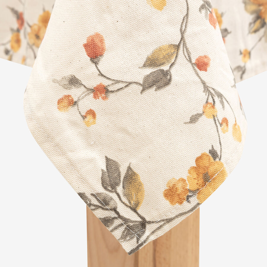 Mantel de algod&oacute;n reciclado ocre Moncho 135x250cm