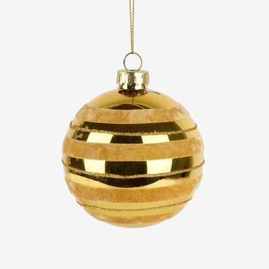 Set de 12 bolas decorativas doradas Ø8cm