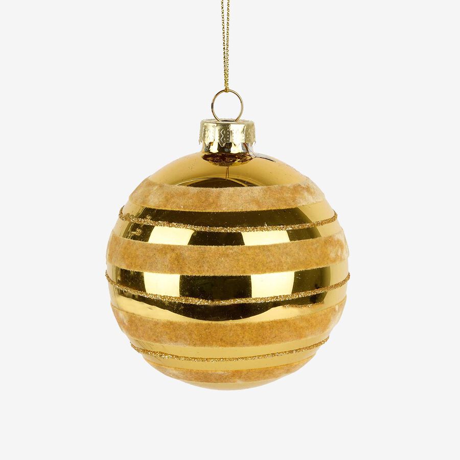 Set de 12 bolas decorativas doradas Ø8cm