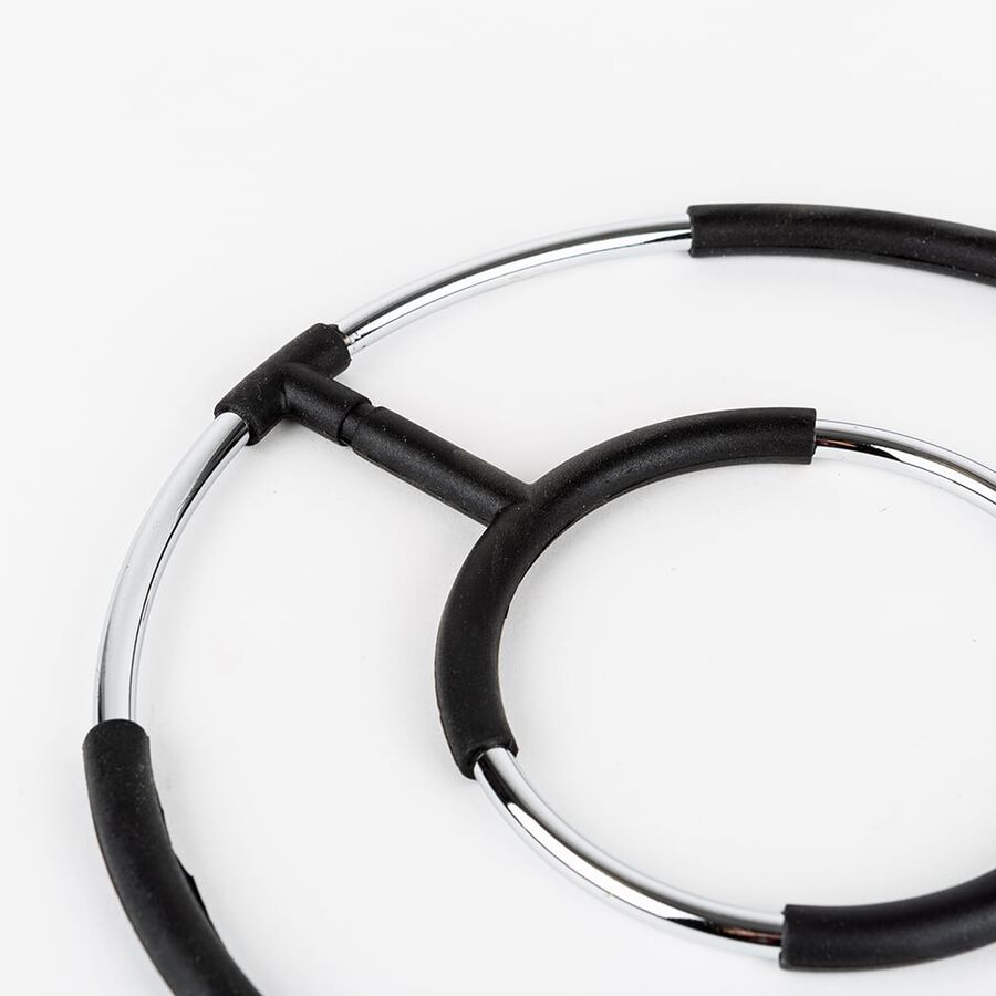 Salvamanteles redondo metal negro