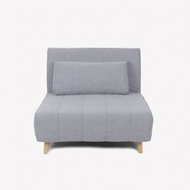 Sofá cama individual gris claro 103x91x82cm