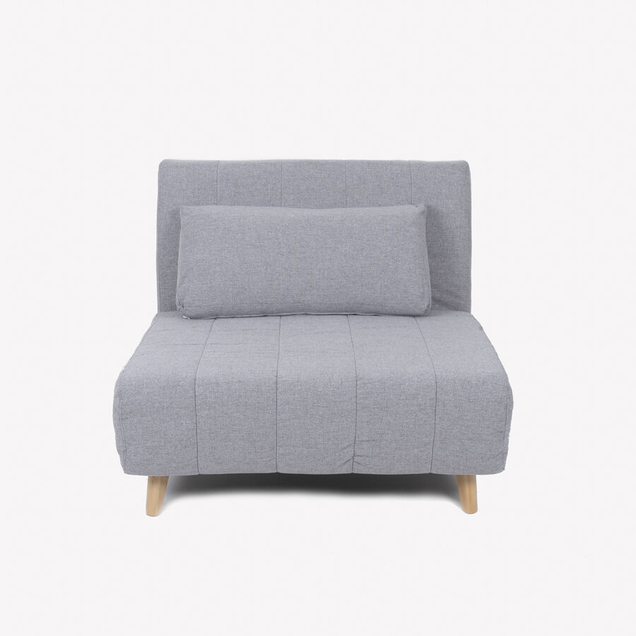 Sofá cama individual gris claro 103x91x82cm