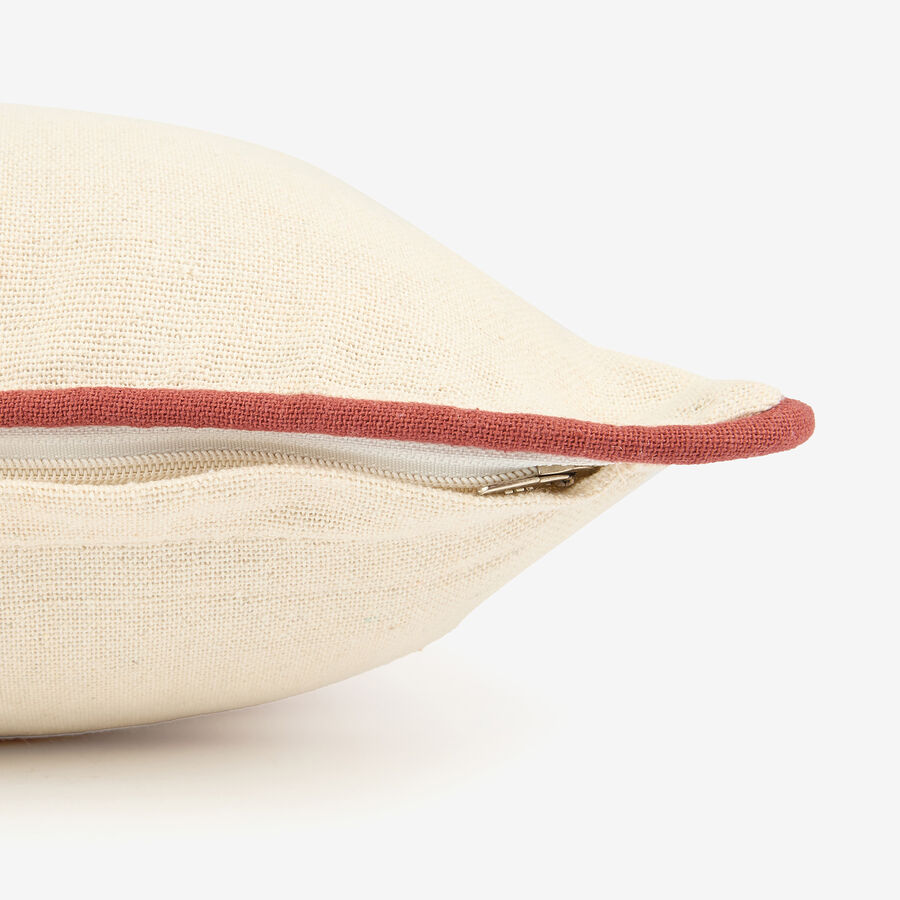 Funda de coj&iacute;n de algod&oacute;n rayas cobre Niza 30x45cm