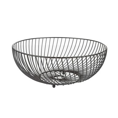 Frutero negro de acero inoxidable 30x12cm