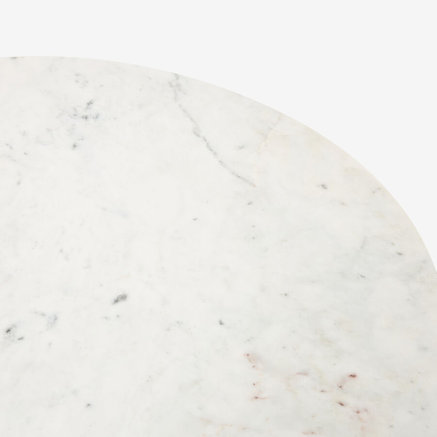 Mesa auxiliar de mármol blanco Cribs Ø80x40 Clau&Chloe