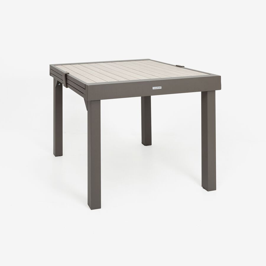 Mesa extensible gris de aluminio Palma 90/180cm
