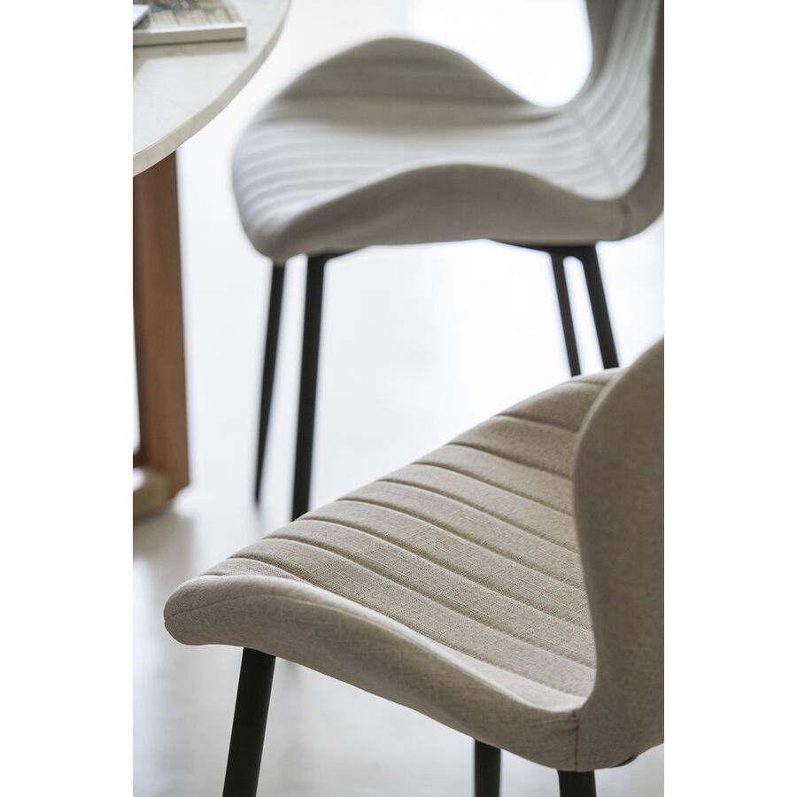 Silla de comedor beige Lydia 54x50x86cm Clau&Chloe