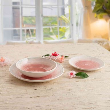 Plato hondo de cer&aacute;mica Suede rose &Oslash;21cm