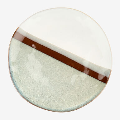 Plato llano de cer&aacute;mica beige Sotres &Oslash;27cm