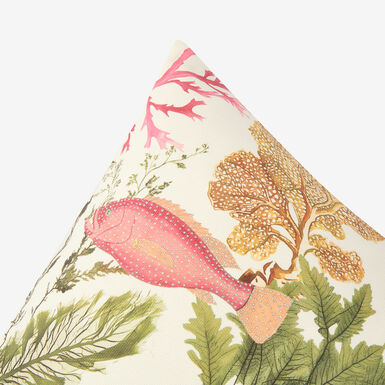 Funda de cojín de algodón cuadrada Coralia 45x45cm