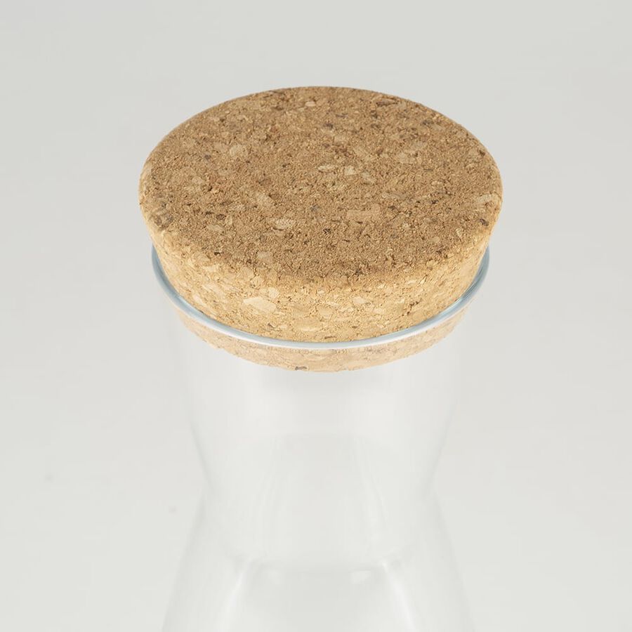 Botella de cristal tap&oacute;n corcho 1L - Bormioli