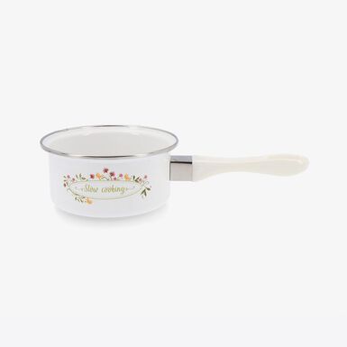 Cazo blanco de acero esmaltado Slow &Oslash;14cm
