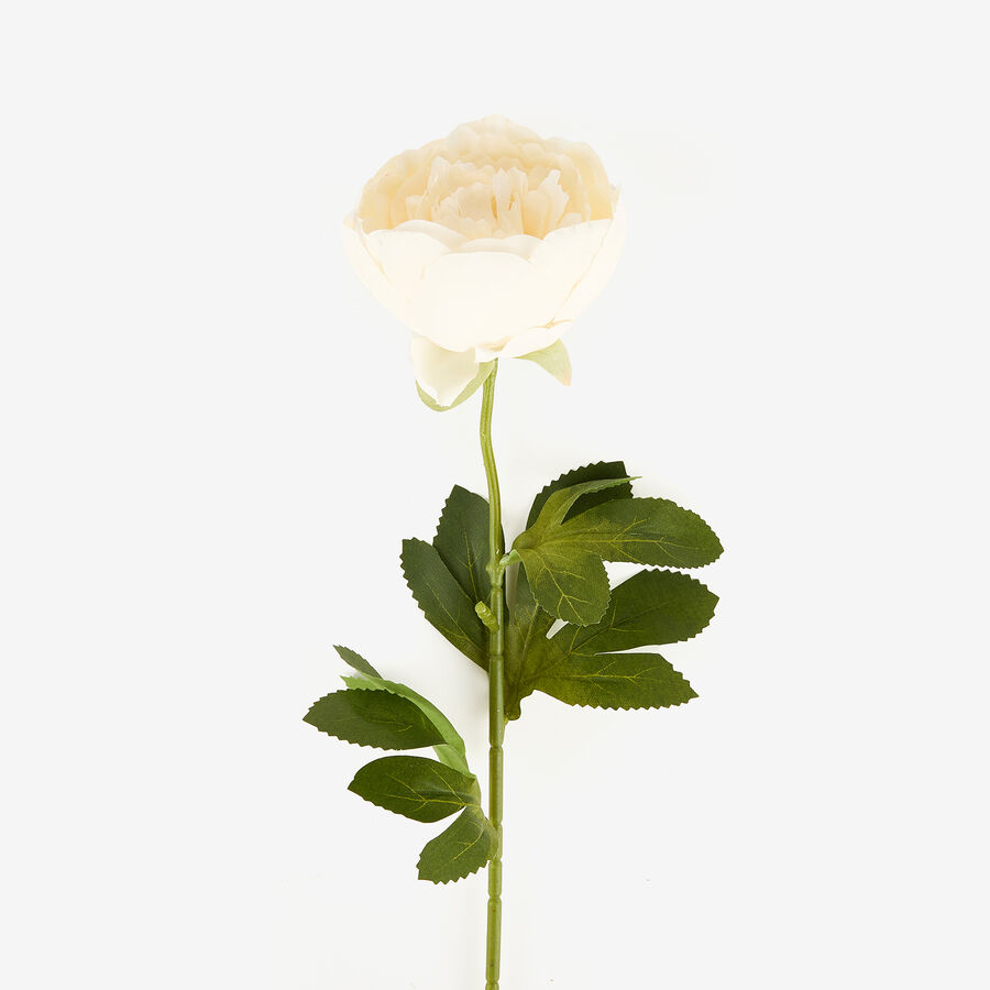 Rama peonia artificial blanca 54cm