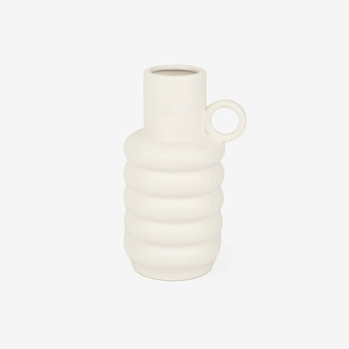 Jarr&oacute;n de dolomita blanco Curve 11,5x9x18cm