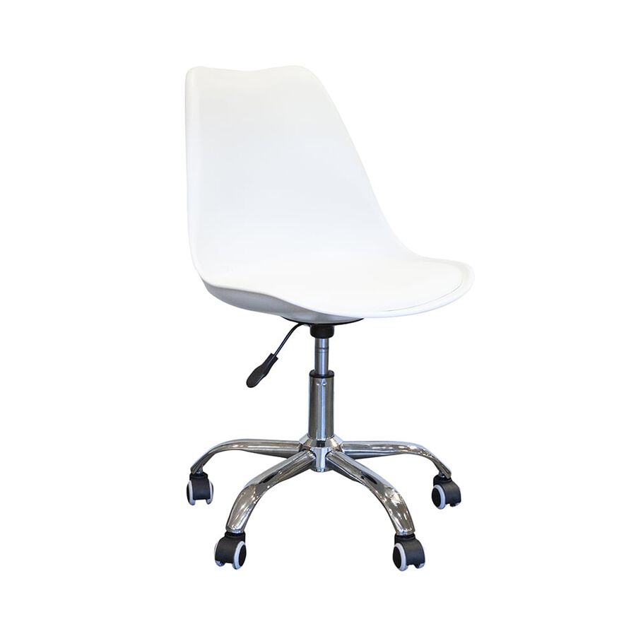 Silla de oficina blanca Tulip 48x55x82cm