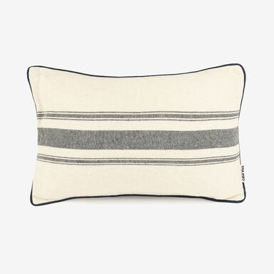 Funda de cojín de algodón con rayas azules Niza 30x45cm