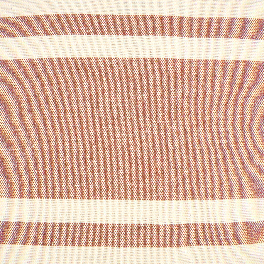 Funda de coj&iacute;n de algod&oacute;n rayas cobre Niza 45x45cm