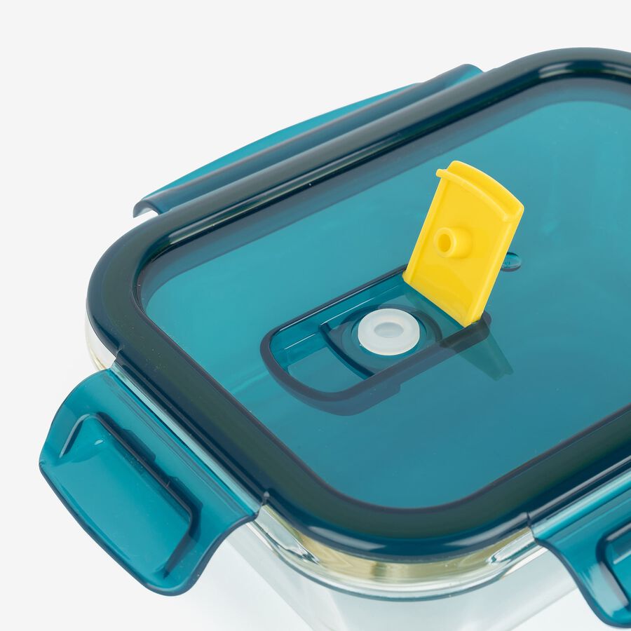 Táper de borosilicato rectangular hermético Topaz 18x13x6cm - 64cl